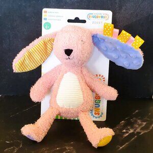 Sensory Snuggables Bunny Plush 6" Pink Tags, Crinkles Textures  Brand New!